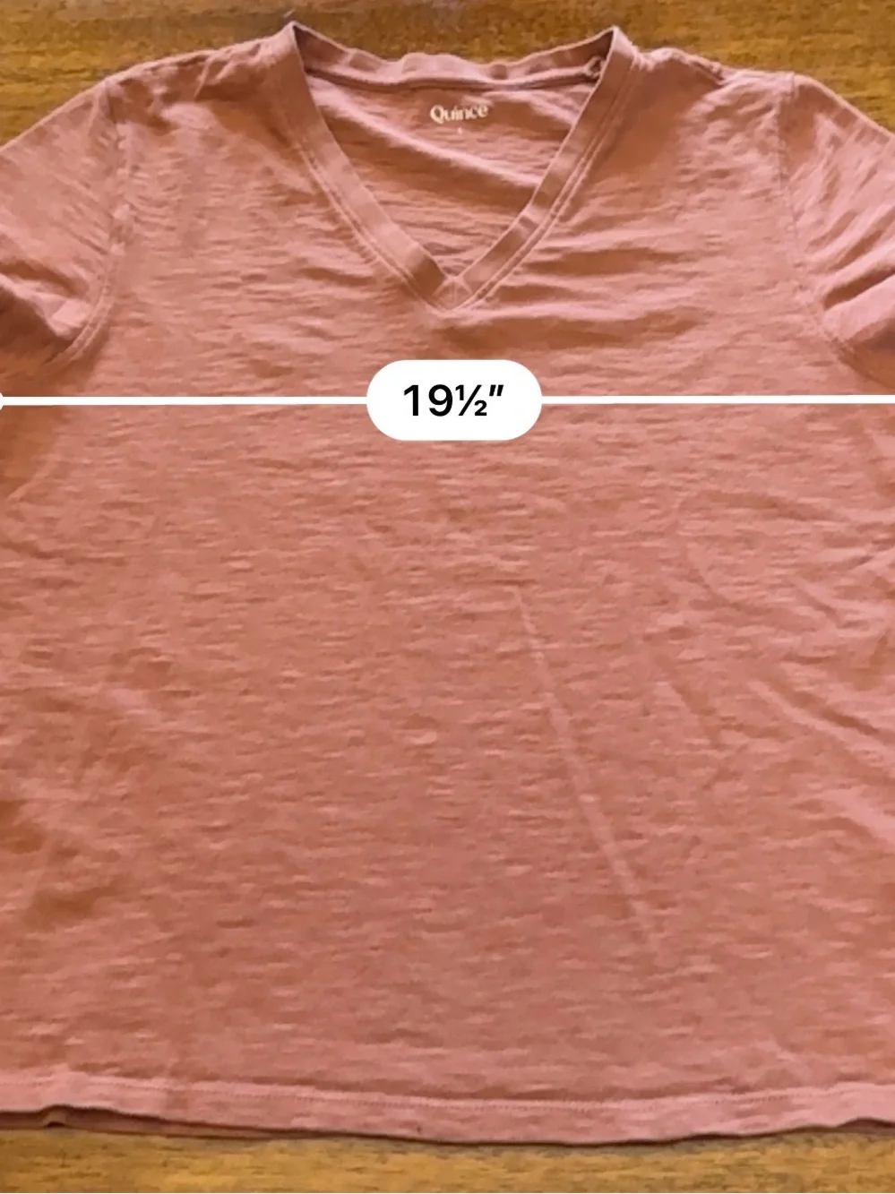 Quince Women's V-Neck Short Sleeve Tee in Terracotta - Picture 6 of 8